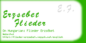 erzsebet flieder business card
